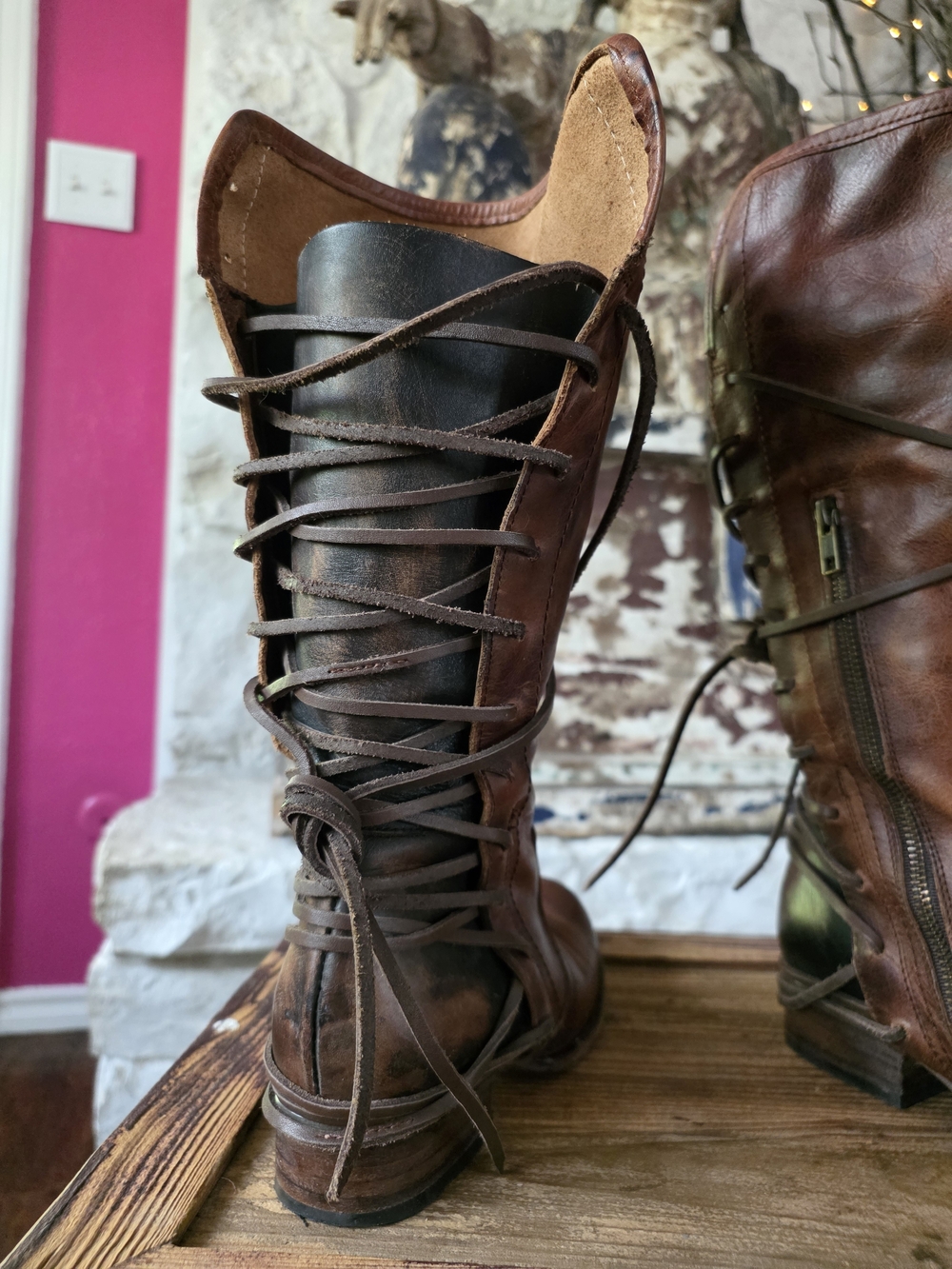 Freebird by Steven Brown Lace-Up Tall Leather Boots - Picture 8 of 11